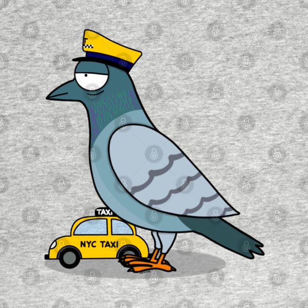 NYC Taxi Pigeon by Coconut Moe Illustrations